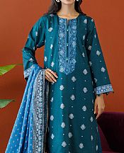 Orient Teal Khaddar Suit- Pakistani Winter Clothing