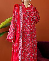 Orient Red Cambric Suit- Pakistani Winter Dress