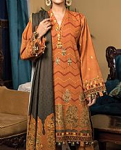 Rust Khaddar Suit- Pakistani Winter Dress