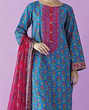Orient Turquoise Lawn Suit- Pakistani Designer Lawn Suits
