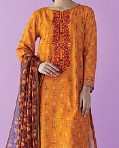 Orange Lawn Suit