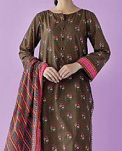 Chocolate Brown Lawn Suit- Pakistani Lawn Dress