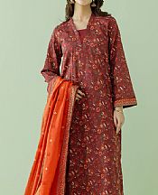 Orient Auburn Red Lawn Suit- Pakistani Designer Lawn Suits