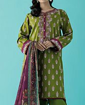 Orient Olive Green Lawn Suit- Pakistani Designer Lawn Suits