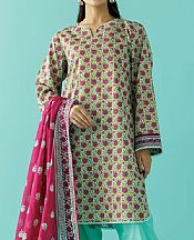 Orient Green/Deep Carmine Lawn Suit- Pakistani Lawn Dress