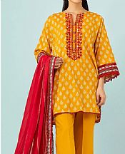 Orient Mustard Lawn Suit- Pakistani Designer Lawn Suits