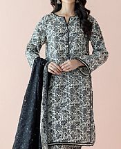Orient Off White/Black Lawn Suit- Pakistani Designer Lawn Suits