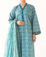 Orient Teal Lawn Suit- Pakistani Designer Lawn Suits