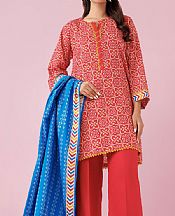 Orient Torch Red Khaddar Suit- Pakistani Winter Dress