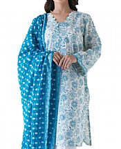 Orient Off-white/Blue Lawn Suit- Pakistani Lawn Dress