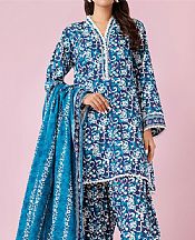 Orient Blue/Turquoise Khaddar Suit- Pakistani Winter Dress