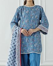 Denim Blue Lawn Suit