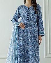 Navy Blue Lawn Suit