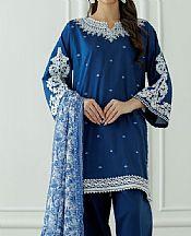 Navy Blue Lawn Suit