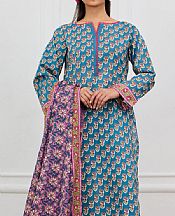 Orient Teal Blue Lawn Suit- Pakistani Designer Lawn Suits