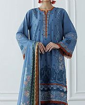 Orient Denim Blue Lawn Suit- Pakistani Designer Lawn Suits