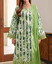 Parishay Green Lawn Suit- Pakistani Designer Lawn Suits