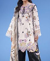Parishay Off White/Black Lawn Suit- Pakistani Lawn Dress