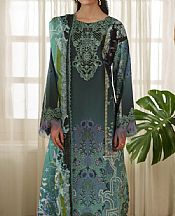 Parishay Timber Green Lawn Suit- Pakistani Lawn Dress