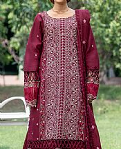 Parishay Wine Karandi Suit- Pakistani Winter Dress