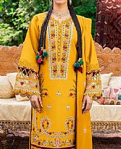 Parishay Mustard Dobby Suit- Pakistani Winter Dress