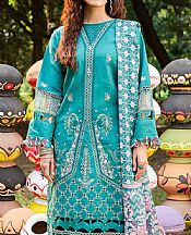 Parishay Turquoise Dobby Suit- Pakistani Winter Clothing