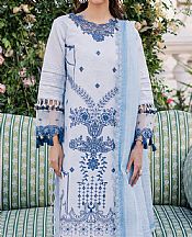 Parishay Light Grey/Blue Lawn Suit- Pakistani Designer Lawn Suits
