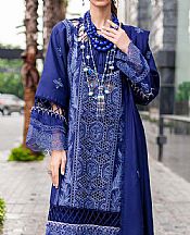Parishay Lapis Blue Woolen Suit- Pakistani Winter Clothing