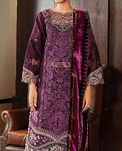 Parishay Wine Berry Corduroy Suit- Pakistani Winter Dress