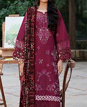 Parishay Raspberry Rose Corduroy Suit- Pakistani Winter Dress