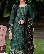 Parishay Green Corduroy Suit- Pakistani Winter Clothing