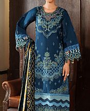 Parishay Blue Corduroy Suit- Pakistani Winter Dress