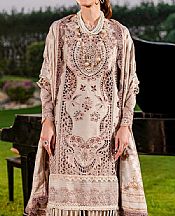 Parishay Pinkish Grey Karandi Suit- Pakistani Winter Dress