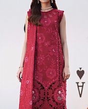 Parishay Vivid Burgundy Lawn Suit- Pakistani Lawn Dress