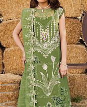 Parishay Muddy Green Lawn Suit- Pakistani Lawn Dress
