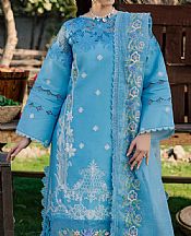 Parishay Celestial Blue Lawn Suit- Pakistani Designer Lawn Suits