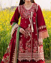 Parishay Maroon Lawn Suit- Pakistani Lawn Dress