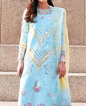 Parishay Baby Blue Lawn Suit- Pakistani Designer Lawn Suits