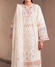 Parishay Off White Lawn Suit- Pakistani Lawn Dress