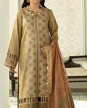 Parishay Sand Gold Corduroy Suit- Pakistani Winter Clothing