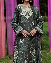 Parishay Army Green Khaddar Suit- Pakistani Winter Dress