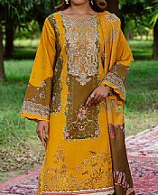 Parishay Mustard Khaddar Suit- Pakistani Winter Dress