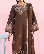 Parishay Dirt Brown Lawn Suit- Pakistani Lawn Dress