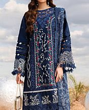 Parishay Navy Blue Lawn Suit- Pakistani Lawn Dress