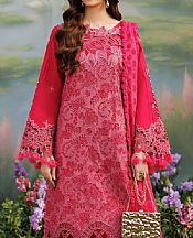 Parishay Cerise Pink Lawn Suit- Pakistani Designer Lawn Suits