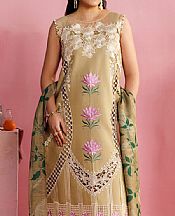 Parishay Fawn Lawn Suit- Pakistani Designer Lawn Suits