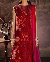 Parishay Maroon Lawn Suit- Pakistani Lawn Dress