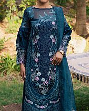 Parishay Teal Blue Lawn Suit- Pakistani Designer Lawn Suits