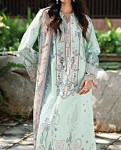 Qalamkar Light Turquoise Lawn Suit- Pakistani Designer Lawn Suits