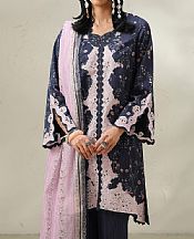 Navy/Light Pink Lawn Suit